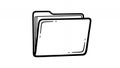 Doodle Style Open Folder Icon with White Background, Hand-Drawn Vector Illustration for Education, Design, Document Royalty Free Stock Photo