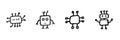Doodle Style Robot And Microchip Line Icon Set. Technology And Innovation Outline Sketch Collection. Hand Drawn Isolated Royalty Free Stock Photo