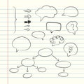 doodle style speech bubbles