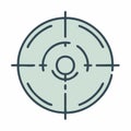 Doodle Style Target and Aim Icon Royalty Free Stock Photo