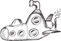 Doodle Submarine Vector