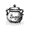 Doodle Sugar Basin Royalty Free Stock Photo