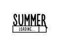 Doodle Summer Loading illustration screen. Progress bar almost reaching summer. Vector illustration background banner in doodle