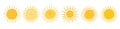 Doodle sun icons Royalty Free Stock Photo