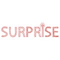 Doodle surprise lettering word sketch vector illustration