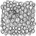 Doodle swirls, circles hand drawn in situations of stress, embarrassment, excitement isolated on white background