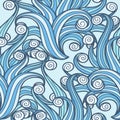 Doodle Swirls Seamless Pattern