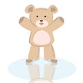 Doodle Teddy bear vector cartoon skater