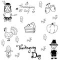 Doodle Thanksgiving element set