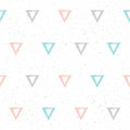 Doodle triangle seamless background. Abstract childish cover