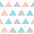 Doodle triangle seamless background. Abstract pattern Royalty Free Stock Photo