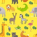 Doodle various animal collection illustration