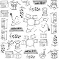 Doodle vector art music set Royalty Free Stock Photo