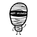 Doodle vector cartoon mummy, halloween celebration, character design Royalty Free Stock Photo