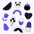 Doodle vector set featuring various playful illustrations Royalty Free Stock Photo