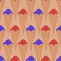 Doodle wafer cone with fruits and berry