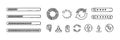 Doodle web ui ux design sketch elements. Website user interface icons, bars, buttons, account log in. Code software technology Royalty Free Stock Photo