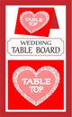 Doodle for a wedding pointer to the main table, bright design