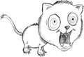 Doodle Wild Cat Vector Royalty Free Stock Photo