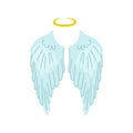 doodle wing angel cartoon vector illustration Royalty Free Stock Photo