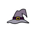Doodle witch hat. Hand-drawn detail of masquerade costume Royalty Free Stock Photo