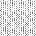 Doodle zig zag seamless pattern. Abstract black vertical hand drawn zigzag lines seamless pattern. Geometric repeating Royalty Free Stock Photo