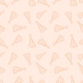 Doodled seamless vector pattern birthday hats.