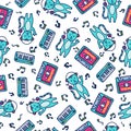 Doodles cute seamless pattern Royalty Free Stock Photo