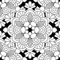 Doodles mandala seamless pattern