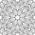 Doodles mandala seamless pattern