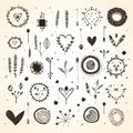 shapes and doodle frames vector illustration Royalty Free Stock Photo