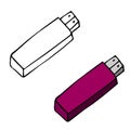 doodles school education flash drive Royalty Free Stock Photo