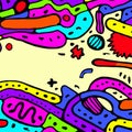 Doodles With Small Breakouts Vector Background Royalty Free Stock Photo