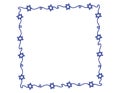 Hand Drawn Blue Star of David frame on White background Royalty Free Stock Photo
