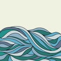 A doodling abstract wave background