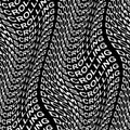 DOOMSCROLLING word warped, distorted, repeated, and arranged into seamless pattern background