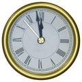 Doomsday Clock Face, Two Minutes To Midnight Royalty Free Stock Photo