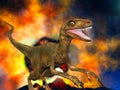 Doomsday for dinosaurs Royalty Free Stock Photo