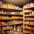 Doomsday preppers food pantry - ai generated image