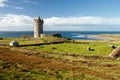 Doonagore Castle in the beautiful scenery-Ireland. Royalty Free Stock Photo