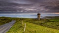 Doonagore castle at sunset, Co. Clare, Ireland Royalty Free Stock Photo