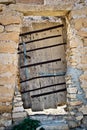 Door of an abandoned house Royalty Free Stock Photo