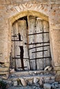 Door of an abandoned house Royalty Free Stock Photo