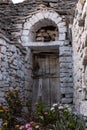 Door of an abandoned Trullo house in Alberobello, Southern Italy