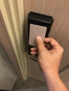 door access with human hand