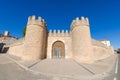 Door of ancient wall in Penaranda de Duero village