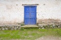 Wooden door in the Peruvian Andes Royalty Free Stock Photo