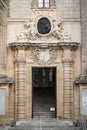 Door architecture detail in mdina old town of rabat malta