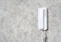 Door audio intercom on the wall. Royalty Free Stock Photo