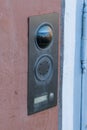 Door bell with a camera Royalty Free Stock Photo
